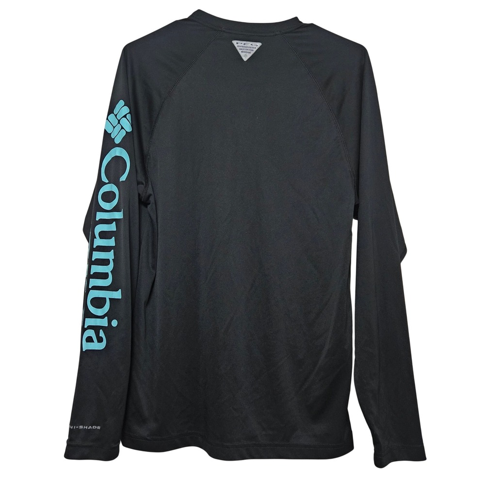 Columbia PFG Men Terminal Tackle Fishing Shirt Black Outdoor Gorpcore Mint Logo - Picture 2 of 12